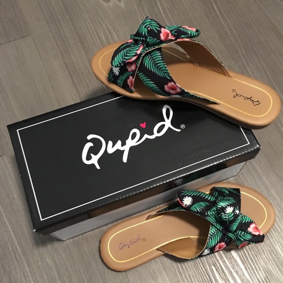 🌴Last Pair🌴Tropical Bow Slip On Sandals/Mules - Picture 4 of 8
